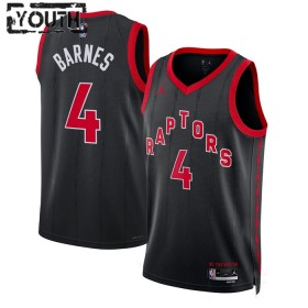 Dres Toronto Raptors Scottie Barnes 4 Jordan 2022-23 Statement Edition Crno Swingman - Dječji